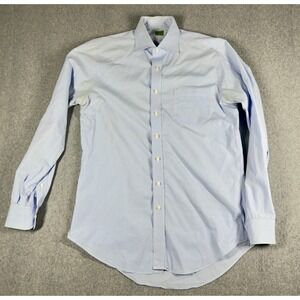 Sid Mashburn Button Up Dress Shirt Mens 15.5 35‎ Blue Long Sleeve Spread Collar